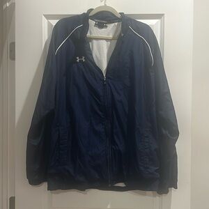 Under Armour windbreaker
Navy
Men’s sz LG Loose fit
Perfect condition